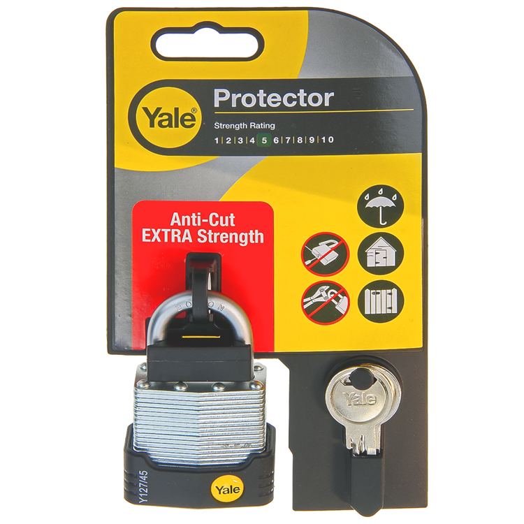 Afbeelding laden in galerijviewer, Yale 1060490 - hangslot protector 45mm gelamineerd | 3 stuks