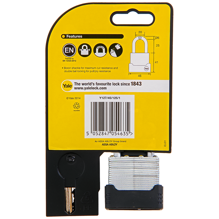 Afbeelding laden in galerijviewer, Yale 1060490 - hangslot protector 45mm gelamineerd | 3 stuks