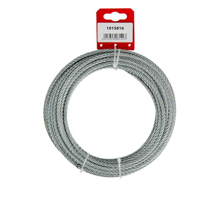 Afbeelding laden in galerijviewer, Mack 1015816 - verzinkte staalkabel 6x19 10m 5mm wll 250 kg din en 12385-4 | 5 stuks