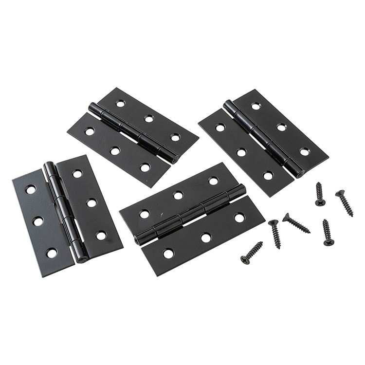 Afbeelding laden in galerijviewer, Mack 1071170 - 4 zware scharnieren zwart h 76 x b 50 mm | 5 stuks