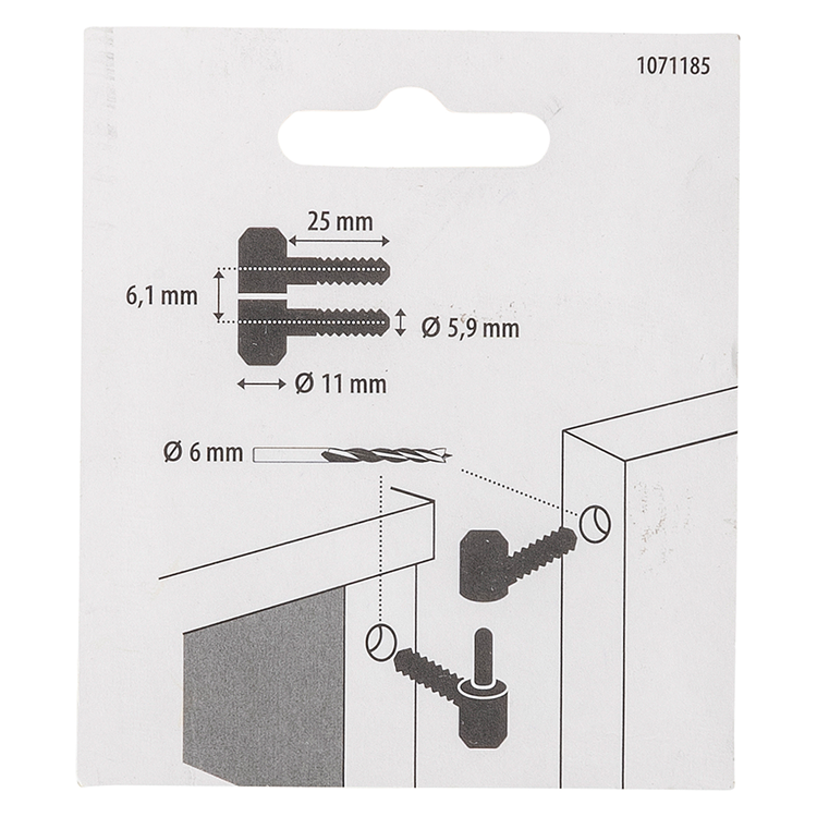 Afbeelding laden in galerijviewer, Mack 1071185 - 2 meubel inboorpaumellen zwart ø 11 x 25 mm | 5 stuks