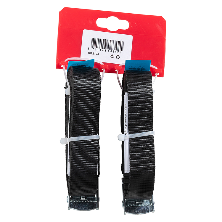 Afbeelding laden in galerijviewer, Mack 1072104 - 2 spanbanden met veerklem 25mm - 5m max250kg | 5 stuks