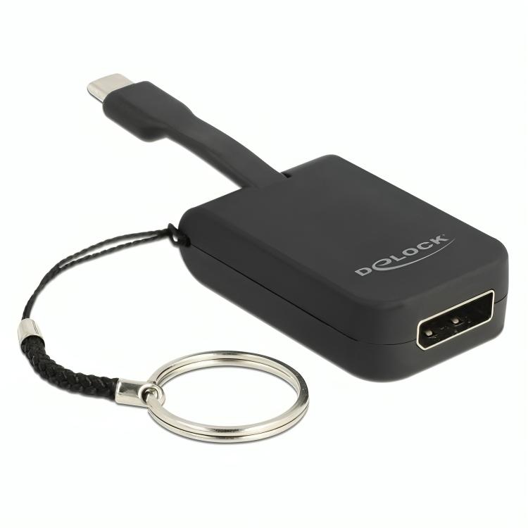 Afbeelding laden in galerijviewer, Delock usb-c > displayport adapter sleutelhanger (zwart, 4k 60hz)