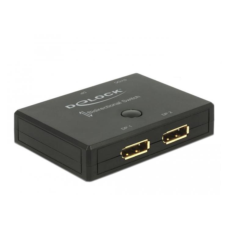 Afbeelding laden in galerijviewer, Delock displayport 2 - 1 schakelaar bidirectionele 4k 60 hz