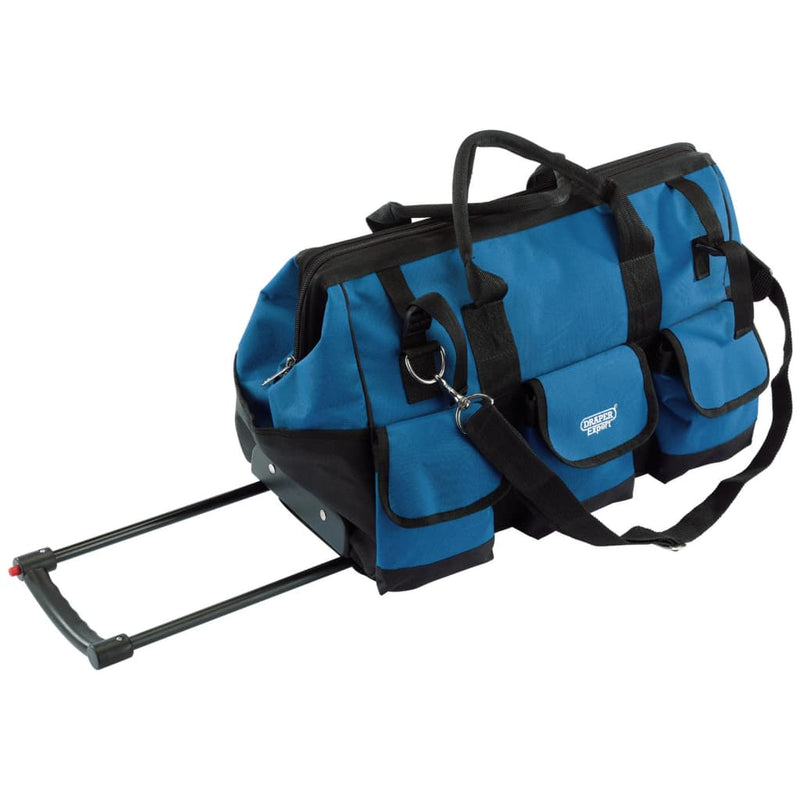 Afbeelding laden in galerijviewer, Draper tools draper tools gereedschapstas rollend 58 l 60x30x35 cm blauw en zwart