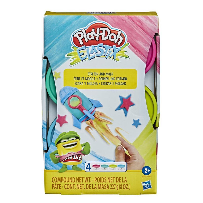 Afbeelding laden in galerijviewer, Play-doh elastix klei 4 potjes