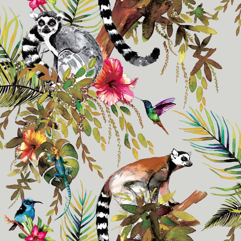 Afbeelding laden in galerijviewer, Dutch wallcoverings behang aap zilverkleurig