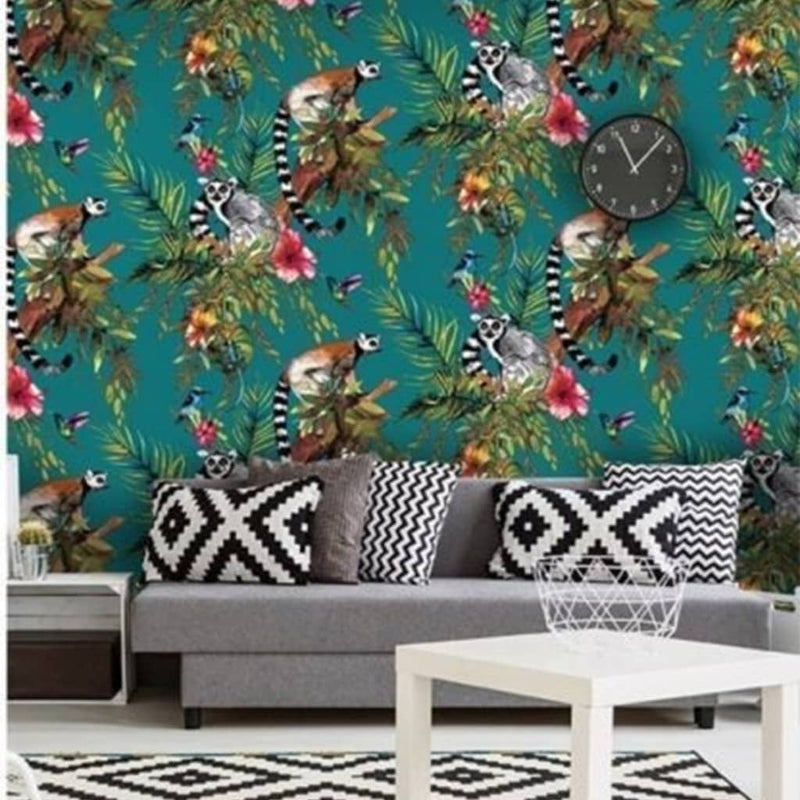 Afbeelding laden in galerijviewer, Dutch wallcoverings behang aap groen 12402