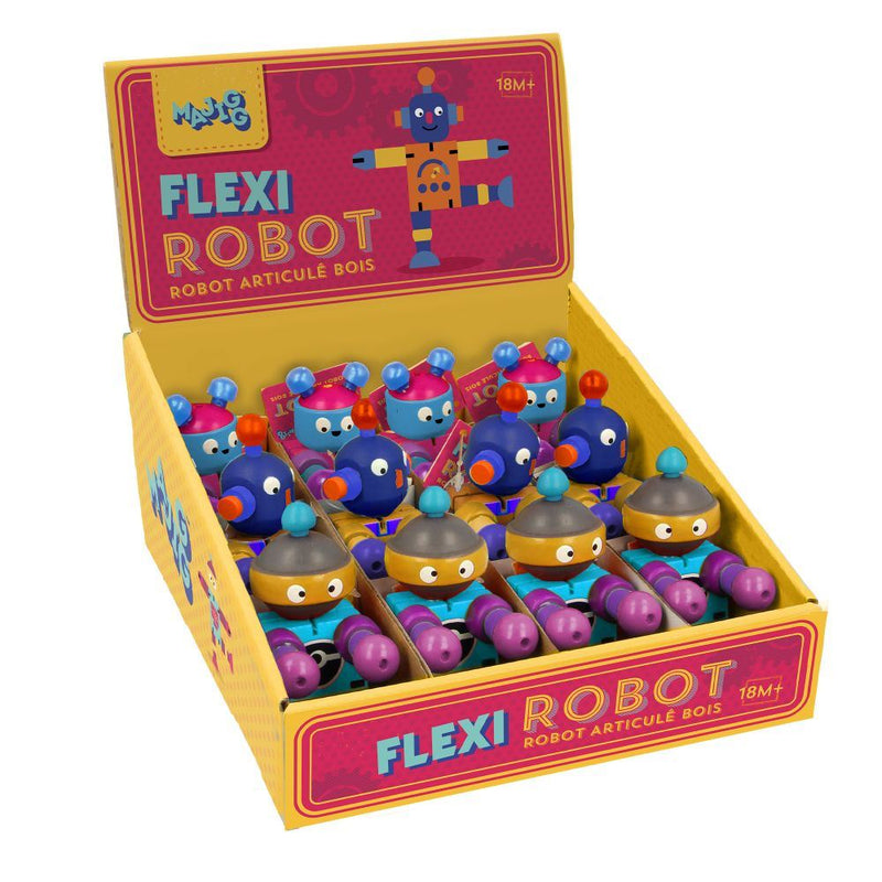 Afbeelding laden in galerijviewer, Flexi houten robots.fsc. 12 stuks. 3+
