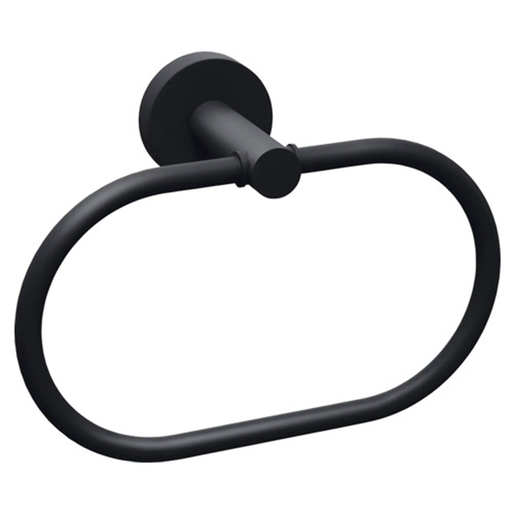 Afbeelding laden in galerijviewer, Tesa 1073529 - moon black handdoekring zwart | 1 stuks