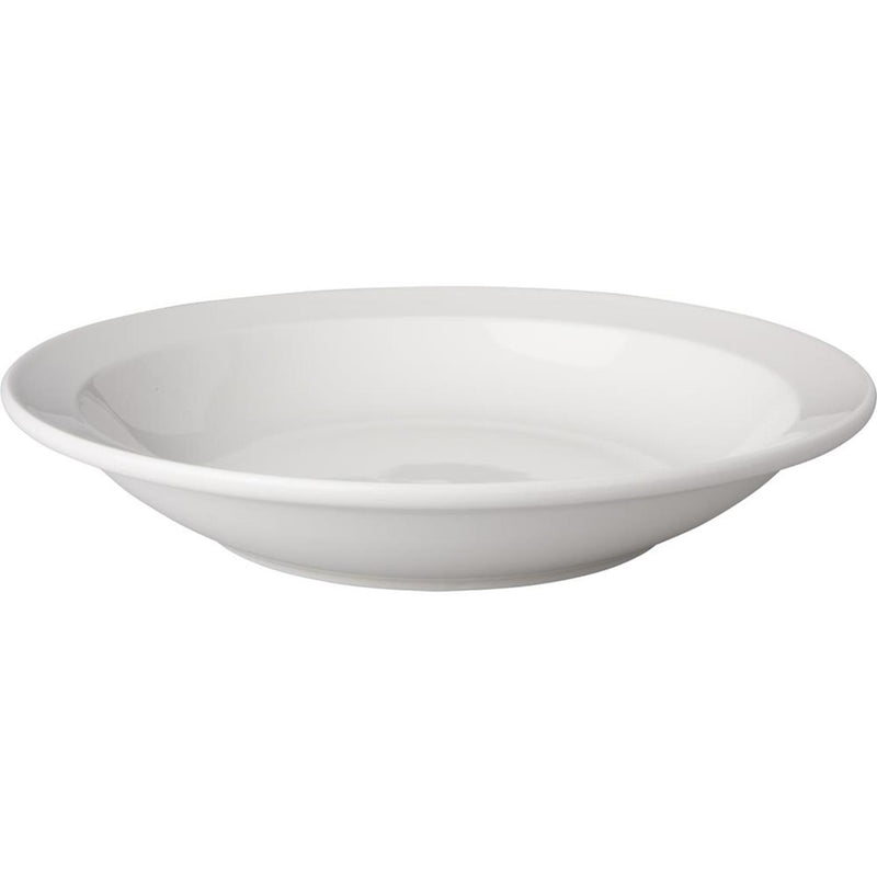 Afbeelding laden in galerijviewer, Mammoet bord diep budgetline 21,5 cm smalle rand porselein wit (set van 6 )