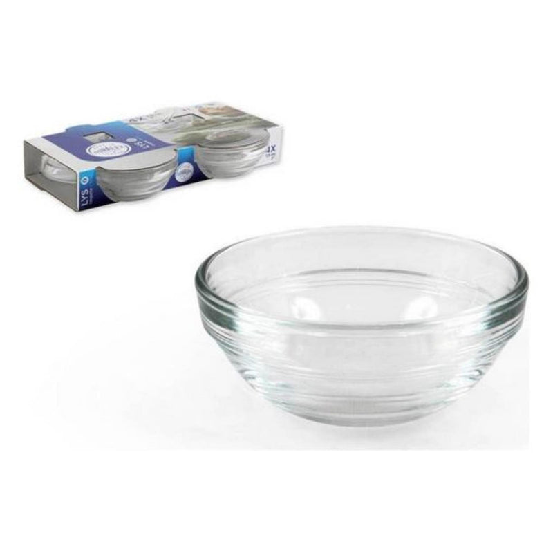 Afbeelding laden in galerijviewer, Duralex schaal lys stapelbaar rond hardglas 70ml 7,5cm 4 stuks