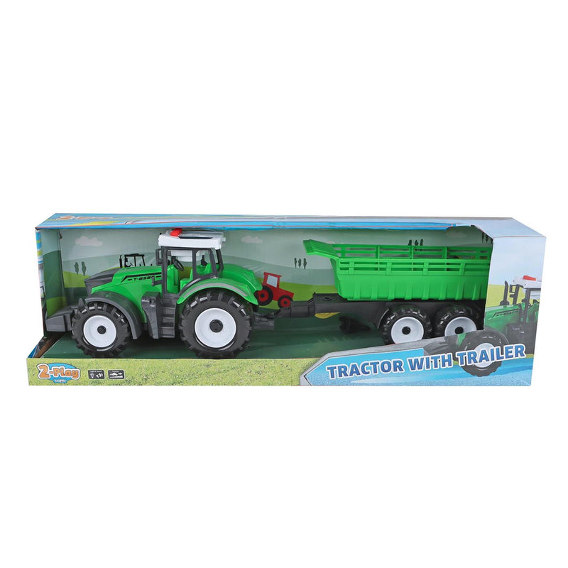 Afbeelding laden in galerijviewer, 2-play tractor met aanhanger met kiepfunctie licht geluid