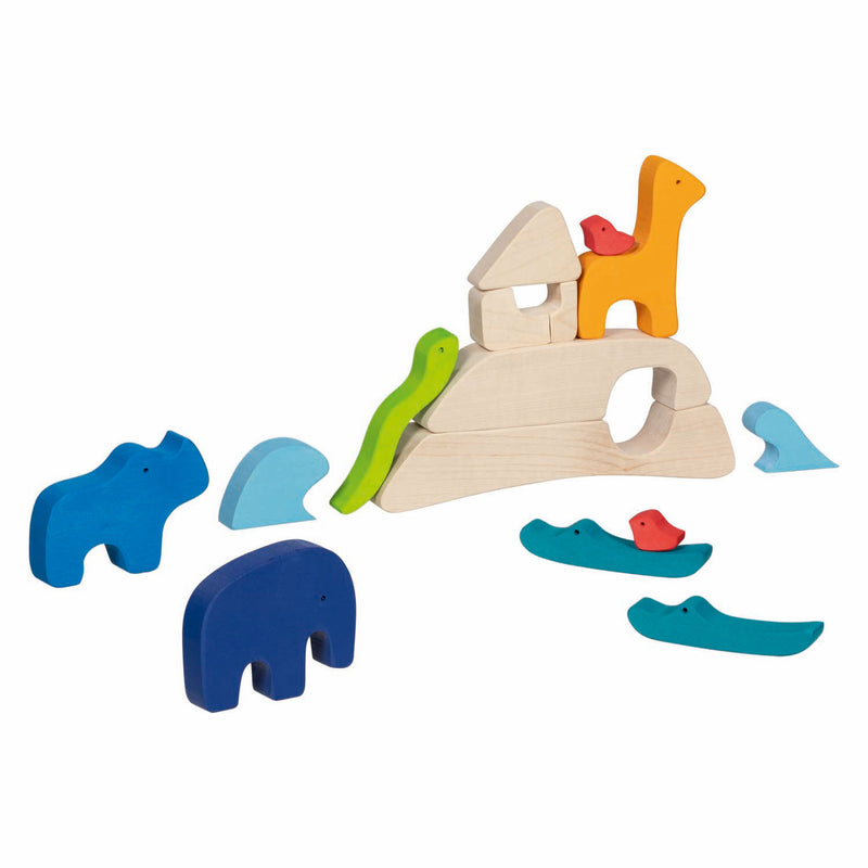 Afbeelding laden in galerijviewer, Goki houten noach's ark