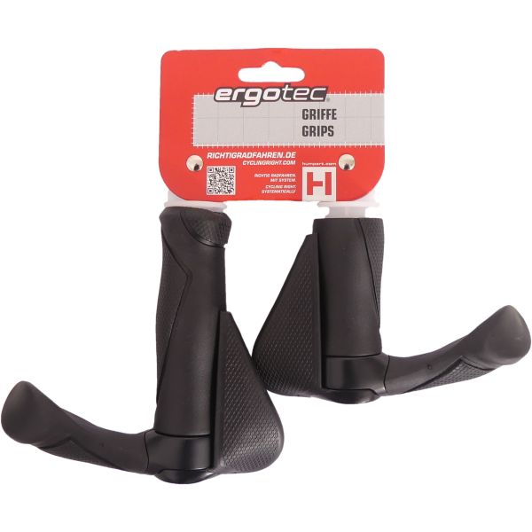 Afbeelding laden in galerijviewer, Ergotec handvatpaar mf2 kraton aluminium 130 + 87 mm - zwart