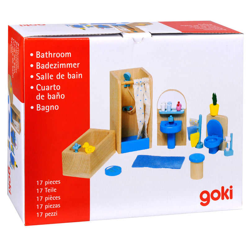 Afbeelding laden in galerijviewer, Goki poppenhuismeubeltjes: moderne badkamer 17-delig (incl. toebehoren, excl.
