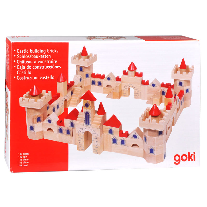 Afbeelding laden in galerijviewer, Goki houten bouwblokken kasteel, 145dlg.