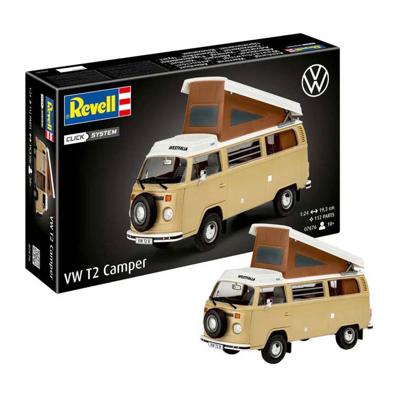 Afbeelding laden in galerijviewer, Revell modelbouwpakket - vw t2 camper 1:24 - 112dlg.