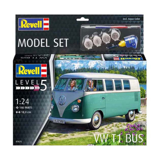 Afbeelding laden in galerijviewer, Revell modelbouwpakket - vw t1 bus 1:24 - 146dlg. - incl. basiskleuren verf
