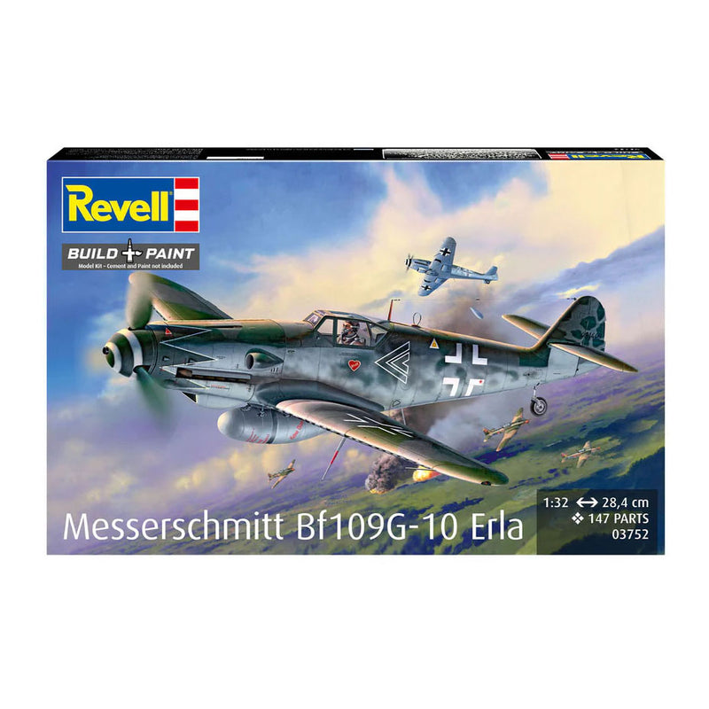 Afbeelding laden in galerijviewer, Revell modelbouwpakket messerschmitt bf109g-10 erla 1:32 - 147dlg