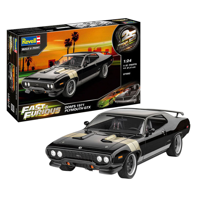 Afbeelding laden in galerijviewer, Revell modelbouwpakket fast furious - dominic's 1971 plymouth gtx 1:24 - 81dlg.