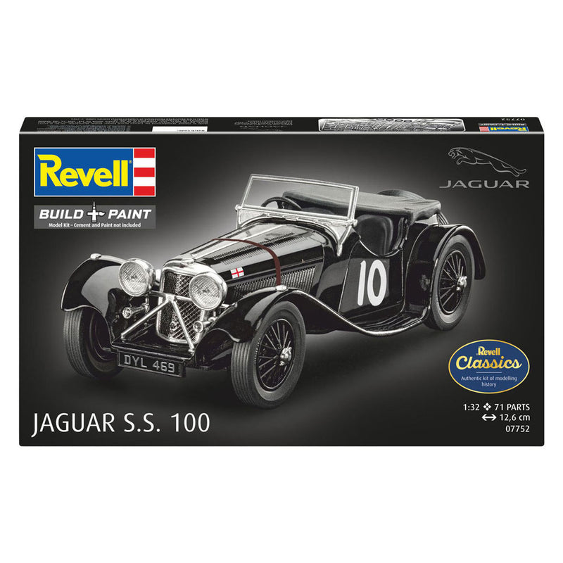 Afbeelding laden in galerijviewer, Revell modelbouwpakket jaguar ss 100 1:32 - 71dlg.