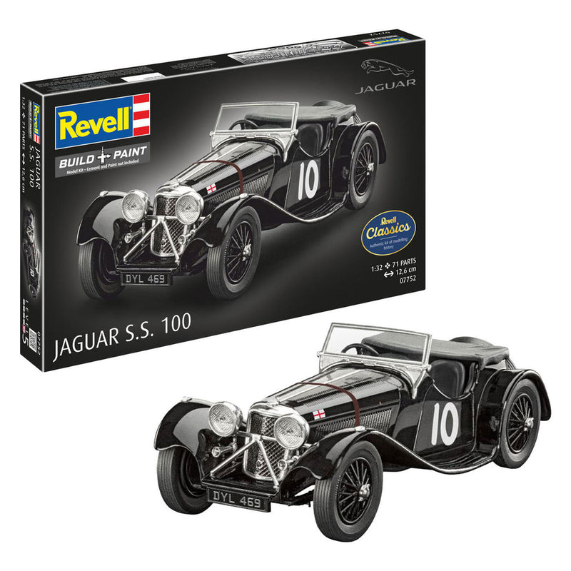 Afbeelding laden in galerijviewer, Revell modelbouwpakket jaguar ss 100 1:32 - 71dlg.