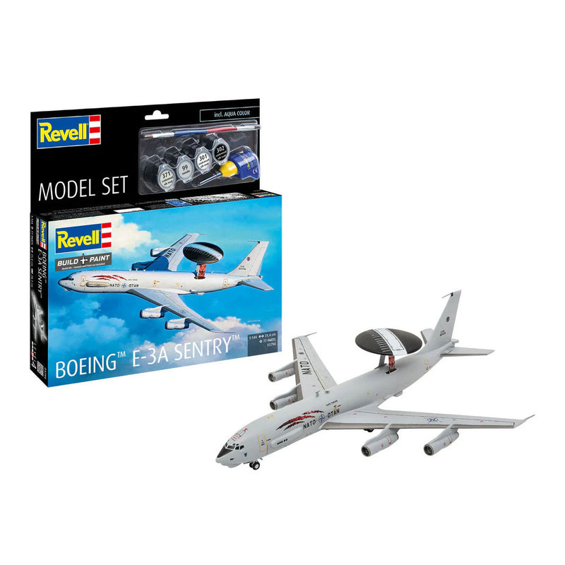Afbeelding laden in galerijviewer, Revell modelbouwpakket model set boeing e-3a 1:144 - 77dlg.