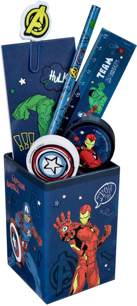 Afbeelding laden in galerijviewer, Undercover avengers bureauset - 6-delig - stationery voor kinderen.