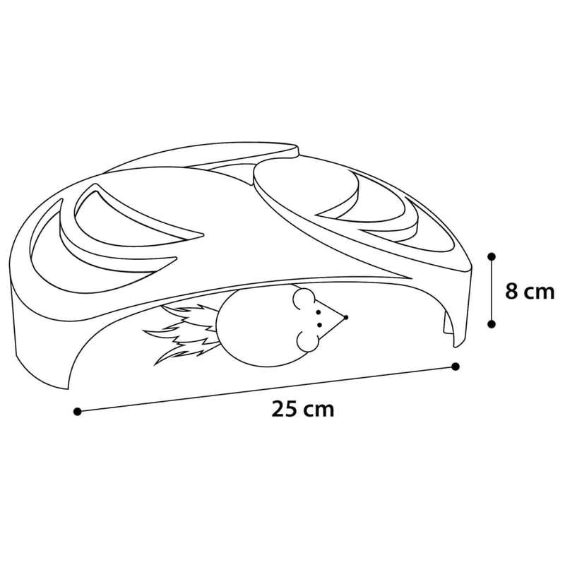 Afbeelding laden in galerijviewer, FLAMINGO FLAMINGO Kattenrolspeelgoed Helico 25x25x8 cm wit