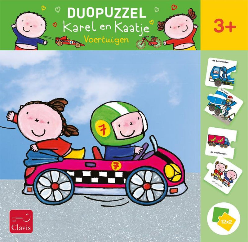 Afbeelding laden in galerijviewer, Duopuzzel karel en kaatje. 2+