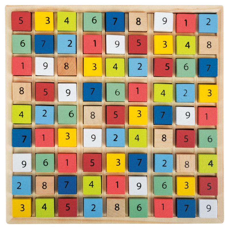 Afbeelding laden in galerijviewer, Small foot - houten sudoku spel kleur, 82dlg.