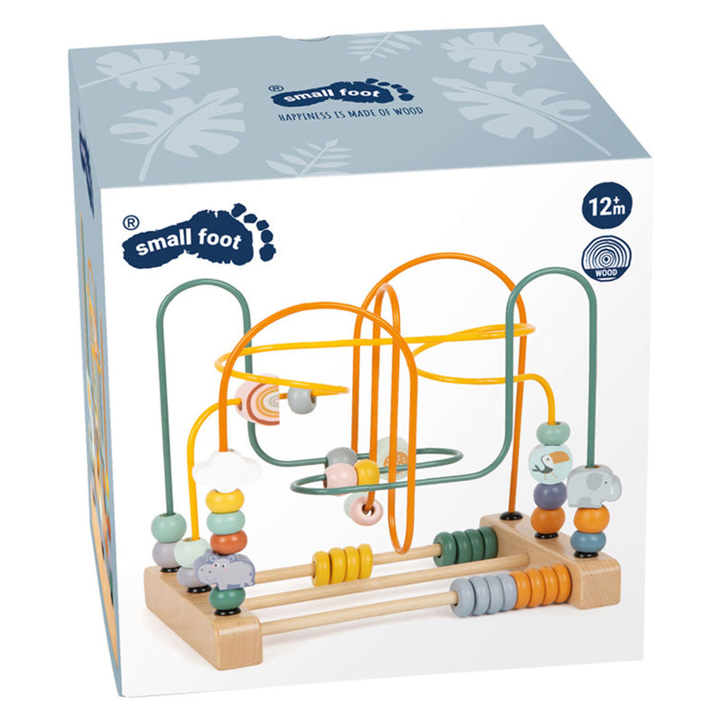 Afbeelding laden in galerijviewer, Small foot - houten motoriekspiraal safari met kralen