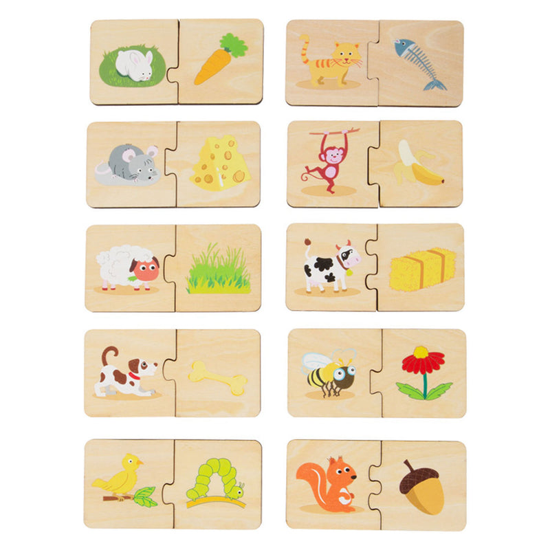 Afbeelding laden in galerijviewer, Small Foot Houten Puzzel Dieren en hun Voedsel