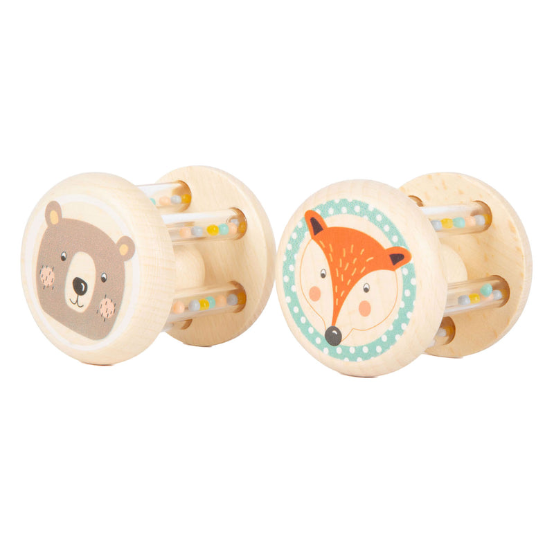 Afbeelding laden in galerijviewer, Small foot - houten rammelaar dier, set van 2