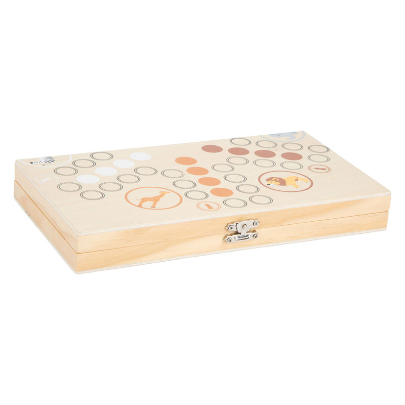 Afbeelding laden in galerijviewer, Small foot - houten ludo spel safari - 6 spelers