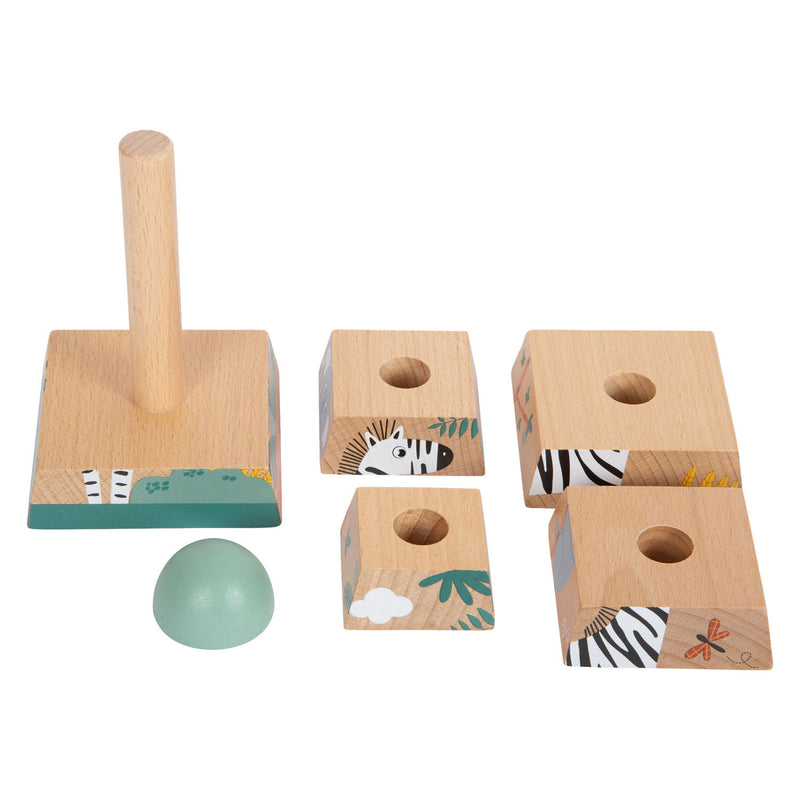 Afbeelding laden in galerijviewer, Small foot - stapeltoren safari, 6dlg.