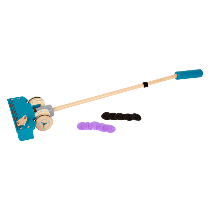 Afbeelding laden in galerijviewer, Small foot - houten stofzuiger met gekleurde klittenband stippen, 12dlg.