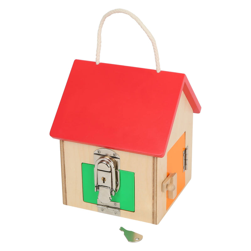 Afbeelding laden in galerijviewer, Small Foot Houten Huisje met Sloten, 9dlg.