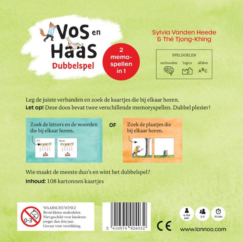 Afbeelding laden in galerijviewer, Terra lannoo vos en haas - dubbelspel 4+