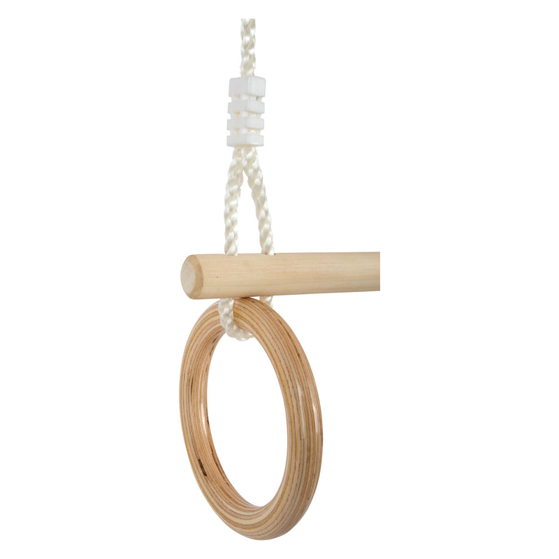 Afbeelding laden in galerijviewer, Small foot - houten trapeze met gymnastiekringen, 100cm