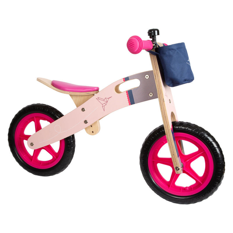 Afbeelding laden in galerijviewer, Small foot - houten loopfiets kolibrie roze