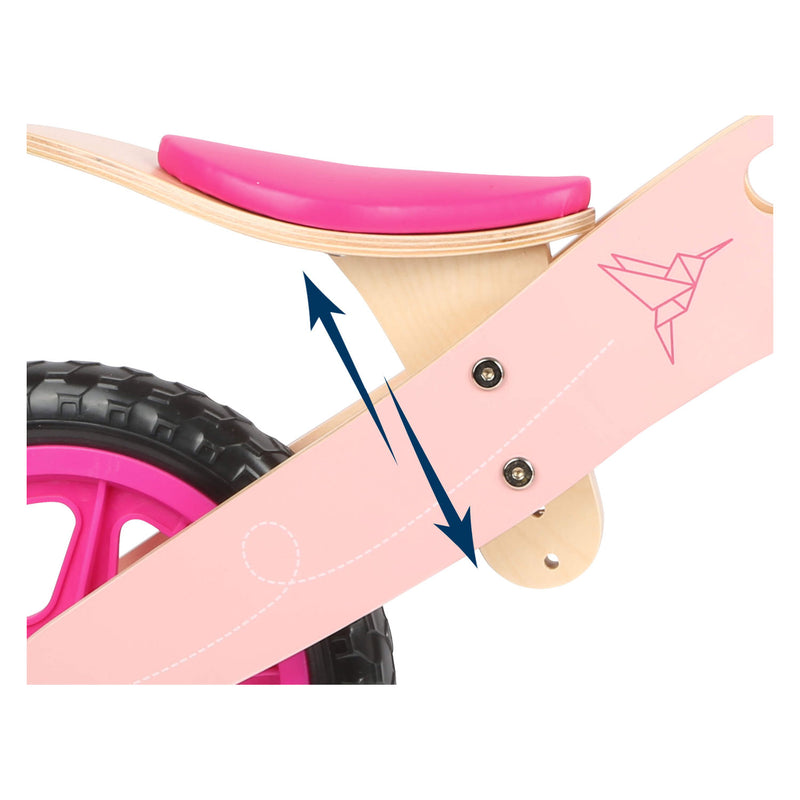Afbeelding laden in galerijviewer, Small foot - houten loopfiets kolibrie roze