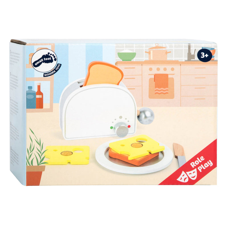 Afbeelding laden in galerijviewer, Small Foot Houten Speeleten Ontbijtset met Broodrooster, 7dlg.