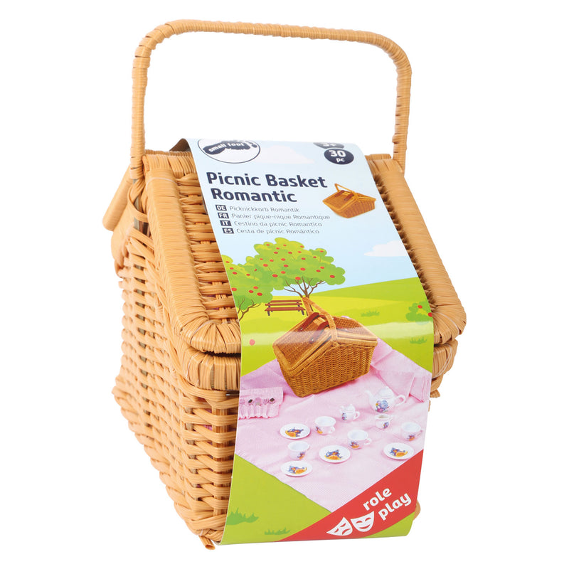 Afbeelding laden in galerijviewer, Small foot - houten picknickmand met servies romantisch, 30dlg.