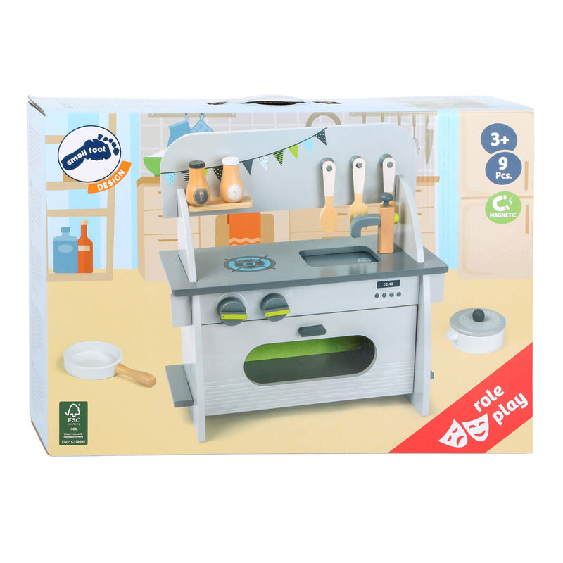 Afbeelding laden in galerijviewer, Small foot - houten speelkeuken compact, 9dlg.
