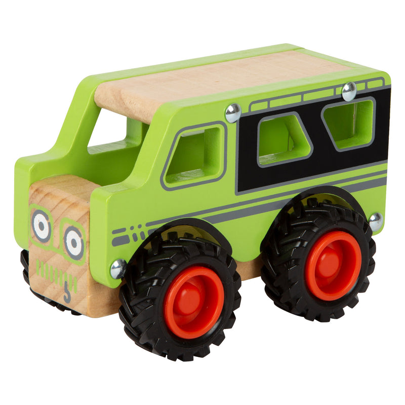 Afbeelding laden in galerijviewer, Small foot - houten off-road jeep groen