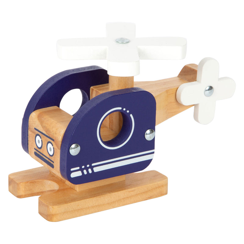 Afbeelding laden in galerijviewer, Small foot - houten helikopter blauw