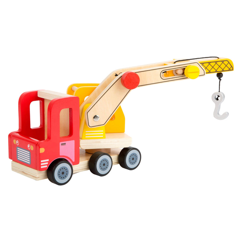 Afbeelding laden in galerijviewer, Small Foot Houten Kraannwagen met Beweegbare Kraan