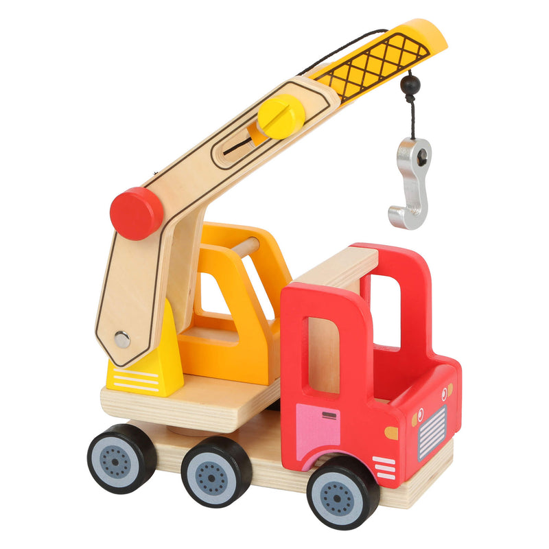 Afbeelding laden in galerijviewer, Small Foot Houten Kraannwagen met Beweegbare Kraan